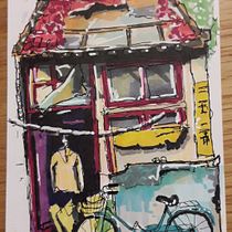 My project for course: Expressive Architectural Sketching with Colored Markers. Sketching, Drawing, Architectural Illustration, Sketchbook & Ink Illustration project by olou - 05.30.2023