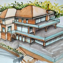 Il mio progetto del corso: Disegno architettonico espressivo con pennarelli colorati. Sketching, Drawing, Architectural Illustration, Sketchbook & Ink Illustration project by admin_476691 - 05.30.2023