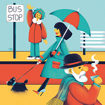 Mi proyecto del curso: Bogotá -  Exploración de personajes para ilustración expresiva. Traditional illustration, Character Design, Drawing, and Digital Illustration project by Tatiana Plazas T - 05.25.2023