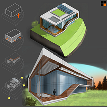 Il mio progetto del corso: Disegno architettonico e artistico con Procreate. Arquitetura, Esboçado, Ilustração digital, Arquitetura digital e Ilustração arquitetônica projeto de Saverio Felici - 30.05.2023