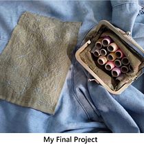 My project for course: Introduction to Japanese Sashiko Stitching. Un projet de Broderie, Art textile, DIY, Upc, cling , et Design textile de nanz - 23.09.2023