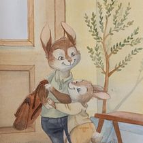 Il mio progetto del corso: Personaggi animali ad acquerello di libri per bambini. Traditional illustration, Fine Arts, Painting, Drawing, Watercolor Painting, Children's Illustration, and Narrative project by Laura Scuriatti - 05.31.2023
