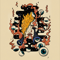 Meu projeto do curso: Ilustração contemporânea com estética retrô - "Olhares e pontos de vista". Traditional illustration, Drawing, Digital Illustration & Ink Illustration project by Mariana Biondo - 05.28.2023