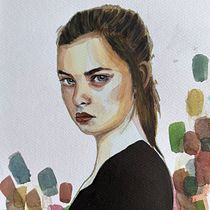 Mi proyecto del curso: Retrato en acuarela a partir de una fotografía. Traditional illustration, Watercolor Painting, and Portrait Drawing project by aldaoudfarah - 06.01.2023