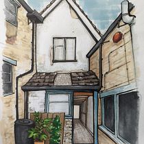My project for course: Expressive Architectural Sketching with Colored Markers. Sketching, Drawing, Architectural Illustration, Sketchbook & Ink Illustration project by Nikki Beadle - 05.31.2023