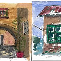 Mi proyecto del curso: Sketching artístico en acuarela: atrévete a expresar tus ideas Primera practica borrador. Ilustração tradicional, Esboçado, Criatividade, Desenho, Pintura em aquarela, e Sketchbook projeto de Roberto Justo Robiolo - 02.06.2023