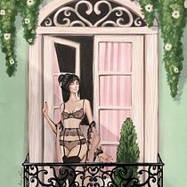 Ilustración Lifestyle: Una mañana romántica. Un projet de Illustration traditionnelle, Conception de personnages, Dessin, Peinture gouache, Peinture numérique et Illustration numérique de Stephany Reyes I. - 01.06.2023