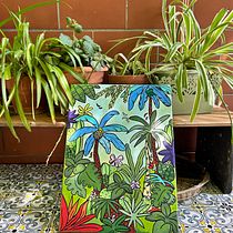 Il mio progetto del corso: Introduzione alla pittura acrilica: crea una tela tropicale. Un projet de Peinture, Création de motifs, Peinture acr , et lique de alyssa999_ - 02.06.2023