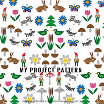 My project for course: Textile Pattern Design for Home Interiors . Un projet de Création de motifs, Illustration vectorielle, Illustration numérique , et Estampe de Kristýna Hrášková - 03.06.2023