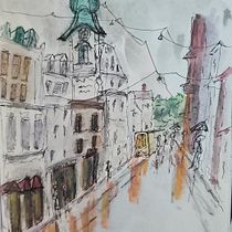 My project for course: Architectural Sketching with Watercolor and Ink. Sketching, Drawing, Watercolor Painting, Architectural Illustration, Sketchbook & Ink Illustration project by Safira Borgart - 06.01.2023