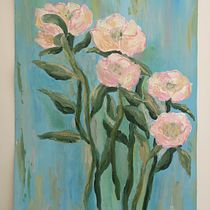 Mein Abschlussprojekt für den Kurs: Botanische Illustration von floralen Acrylgemälden. Fine Arts, Painting, Acr, lic Painting, and Botanical Illustration project by priscillacarina - 06.03.2023