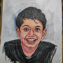 Artistic Portrait with Watercolors. Fine Arts, Painting, Watercolor Painting, Portrait Drawing, and Traditional illustration project by SRIDHARAN JAGADEESAN - 06.03.2023