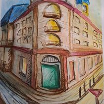 My project for course: Architectural Sketching with Watercolor and Ink. Sketching, Drawing, Watercolor Painting, Architectural Illustration, Sketchbook & Ink Illustration project by caitlin.schilling - 05.31.2023