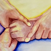 My project for course: Illustration of Hands with Expressive Watercolors. Painting, Watercolor Painting, and Figure Drawing project by Anna-Maria Säntti - 06.04.2023