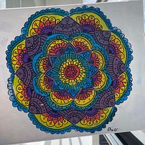 Mi proyecto del curso: Zentangle y mandalas: dibuja patrones armónicos. Projekt z dziedziny  Malarstwo,  R, sunek, Malarstwo akr, lowe, Kreat, wne zabaw i z dziećmi użytkownika sballesteros - 04.06.2023