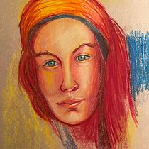 My project for course: Expressive Portrait Drawing with Soft Pastels. Un projet de Illustration traditionnelle, Beaux Arts, Dessin, Dessin de portrait , et Dessin artistique de Anna-Maria Säntti - 04.06.2023