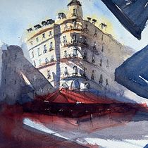 My project for course: Architectural Sketching with Watercolor and Ink. Sketching, Drawing, Watercolor Painting, Architectural Illustration, Sketchbook & Ink Illustration project by c_mcnally - 06.04.2023