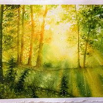 Mi proyecto del curso: Paisajes de ensueño con acuarela: plasma la luz. Un projet de Peinture , et Aquarelle de Ainho @sonambulainho - 04.06.2023