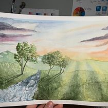 My project for course: Dreamy Watercolor Landscapes: Paint with Light. Un projet de Peinture , et Aquarelle de Lydia Asteberg - 05.06.2023