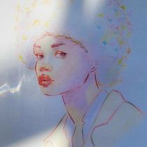Mi proyecto del curso: Dibujo de retratos llamativos con lápices de colores. Drawing, Portrait Drawing, Sketchbook, and Colored Pencil Drawing project by Amapola Juárez Caballero - 06.06.2023