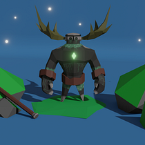 Guardian del Bosque  Ein Projekt aus dem Bereich 3D, 3-D-Modellierung, Videospiele, Design von 3-D-Figuren und Design für Videospiele von Kamilo Zapata - 01.06.2023