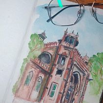 My project for course: Architectural Sketching with Watercolor and Ink. Sketching, Drawing, Watercolor Painting, Architectural Illustration, Sketchbook & Ink Illustration project by Kiran Komail - 08.18.2021