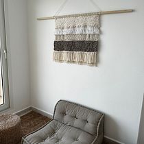 Mi proyecto del curso: Introducción al macramé: creación de un tapiz decorativo Ein Projekt aus dem Bereich Erweiterungsentwicklung, H, werk, Innendesign, Dekoration von Innenräumen, Weben, Makramee und Textildesign von Gabriela Gatti - 06.06.2023