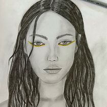 Mon projet du cours : Carnet de portraits : explorez le visage humain. Sketching, Drawing, Portrait Drawing, Artistic Drawing, and Sketchbook project by polinka_mn - 06.05.2023