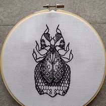 Mon projet du cours : Introduction à la broderie en blackwork. Un proyecto de Bordado y Diseño textil de Andy Perreault-Paiement - 07.06.2023