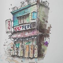 My project for course: Expressive Architectural Sketching with Colored Markers. Sketching, Drawing, Architectural Illustration, Sketchbook & Ink Illustration project by sheila_10 - 06.08.2023