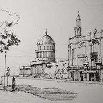 Mi proyecto del curso: Dibujo arquitectónico urbano con tinta. Un projet de Illustration traditionnelle, Esquisse , Dessin, Illustration architecturale et Illustration à l'encre de Arturo Gutiérrez - 09.06.2003