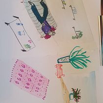 Mon projet du cours : Carnet de croquis pour explorer votre style de dessin. Un proyecto de Ilustración tradicional, Bocetado, Creatividad, Dibujo, Pintura a la acuarela, Sketchbook y Pintura gouache de alexandraroshardt - 10.06.2023