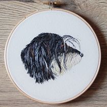 Mi proyecto del curso: Retratos bordados de mascotas: pinta con hilo. Bordado, Ilustração naturalista, e Design têxtil projeto de eider.elizegi - 11.06.2023