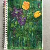 My project for course: Expressive Floral Painting with Acrylic Paint. Fine Arts, Painting, Acr, lic Painting, and Botanical Illustration project by talitacostaart - 06.09.2023