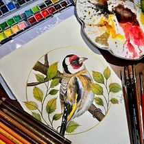My project for course: Watercolor with Filigree and Metallic Details Ein Projekt aus dem Bereich Traditionelle Illustration, Malerei, Aquarellmalerei, Botanische Illustration, Naturalistische Illustration und Dekoratives Malen von Fong Lotus - 08.05.2023