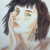 My project for course: Watercolor Portrait from a Photo. Watercolor Painting, and Portrait Drawing project by sandra - 05.31.2023