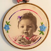 Mi proyecto del curso: Bordado en fotografías sobre tela. Photograph, Collage, Paper Craft, Printing, Embroider, DIY, and Textile Design project by Mariana Canossa - 06.12.2023