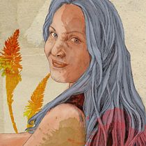 My project for course: Illustrated Portraits with Procreate. Projekt z dziedziny Trad, c, jna ilustracja, Grafika wektorowa, Ilustracja c, frowa i Portret użytkownika Annetté Dannhauser - 08.06.2023