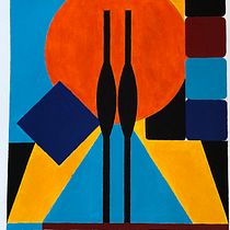Mein Abschlussprojekt für den Kurs: Komposition für abstrakte Kunst. Un projet de Design , Illustration traditionnelle, Beaux Arts, Design graphique , et Conception numérique de Simone Härer - 12.06.2023