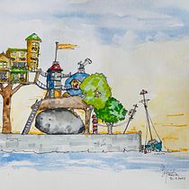Mijn project van de cursus: De kunst van sketching: tover je schetsen om tot kunst. Un projet de Illustration traditionnelle, Dessin au cra, on, Dessin , et Carnet de croquis de Ingrid Bracke - 13.06.2023