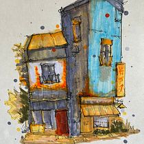 Two attempts.   Now to find final boss building.. Sketching, Drawing, Architectural Illustration, Sketchbook & Ink Illustration project by eoinod - 03.15.2024