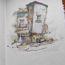 Il mio progetto del corso: Disegno architettonico espressivo con pennarelli colorati. Sketching, Drawing, Architectural Illustration, Sketchbook & Ink Illustration project by violettat - 06.06.2023