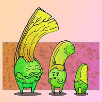 My course project: Drawing cute characters inspired by nature "The Saprolings Team". Projekt z dziedziny Projektowanie postaci,  R, sunek, Ilustracja c, frowa, R, sunek c i frow użytkownika Maciej Wojtoń - 14.06.2023