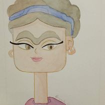 Meu projeto do curso: Criação de retrato estilizado em aquarela. Traditional illustration, Painting, Watercolor Painting, and Portrait Drawing project by Priscila Cruz - 06.14.2023