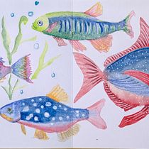My project for course: Creative Watercolor Sketching for Beginners. Traditional illustration, Sketching, Creativit, Drawing, Watercolor Painting, and Sketchbook project by Vivian Mar - 06.15.2023