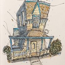 Expressive Architectural Sketching with Colored Markers. Sketching, Drawing, Architectural Illustration, Sketchbook & Ink Illustration project by lakerphoto - 06.10.2023