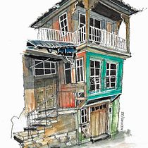 My project for course: Expressive Architectural Sketching with Colored Markers. Sketching, Drawing, Architectural Illustration, Sketchbook & Ink Illustration project by Enrique Collao - 06.16.2023