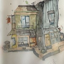 Meu projeto do curso: Desenho arquitetônico expressivo com marcadores coloridos. Sketching, Drawing, Architectural Illustration, Sketchbook & Ink Illustration project by Diego Oliveira - 06.17.2023