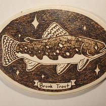 My project for course: Pyrography 101: Woodburning Illustration Techniques. Projekt z dziedziny Trad, c, jna ilustracja, Craft i DIY użytkownika lemonguy735 - 05.06.2023