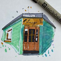 My project for course: Expressive Architectural Sketching with Colored Markers. Sketching, Drawing, Architectural Illustration, Sketchbook & Ink Illustration project by my788bnfbm - 06.18.2023